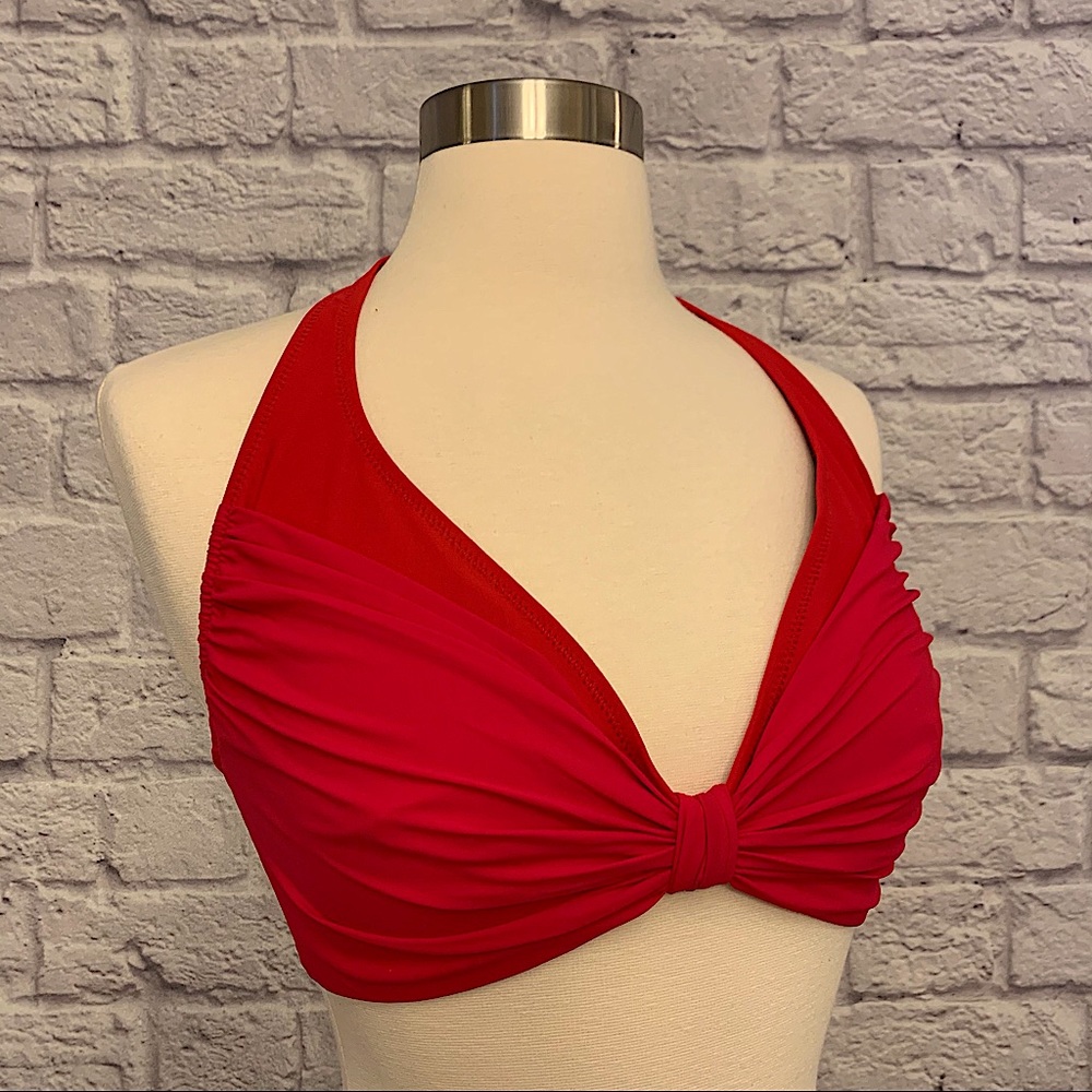 Gottex Halter Bikini Swim Top in Azalea NWT